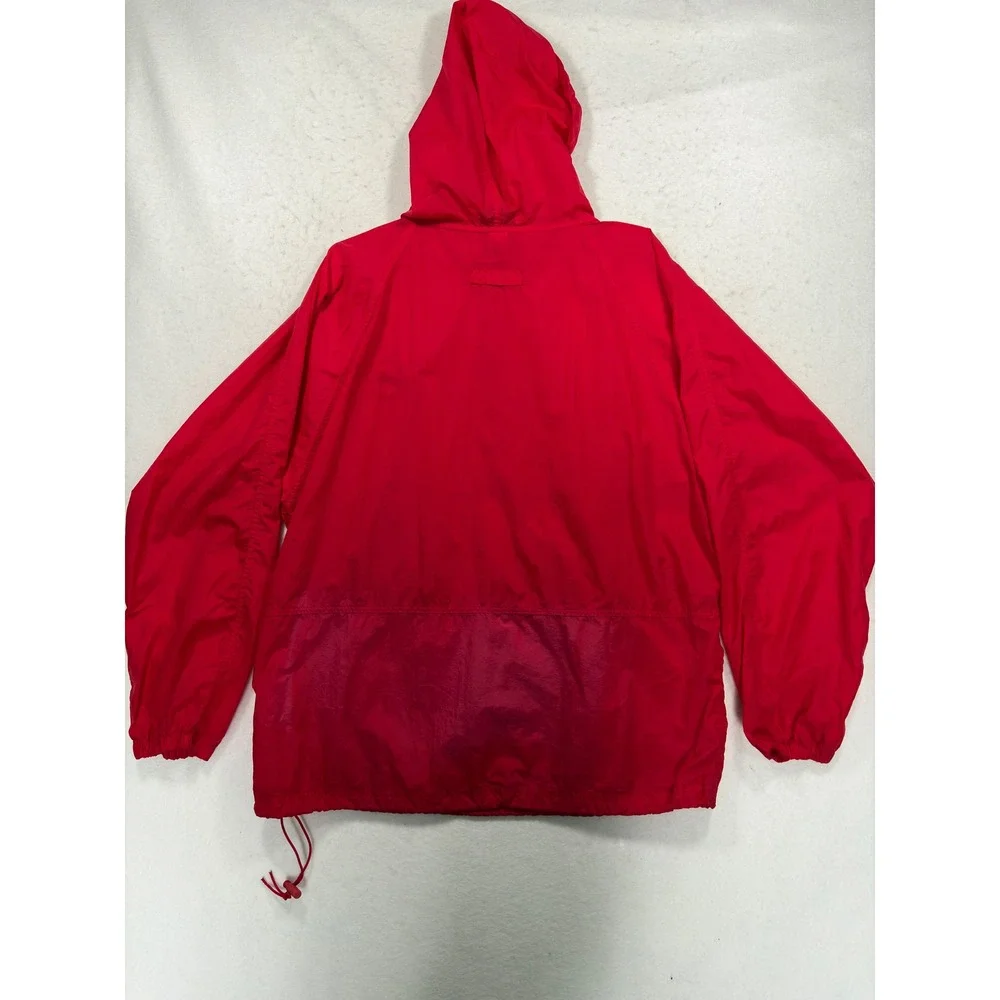 Vintage Jerzees Coca-Cola Windbreaker Mens Large Red Half Zip Anorak Jacket